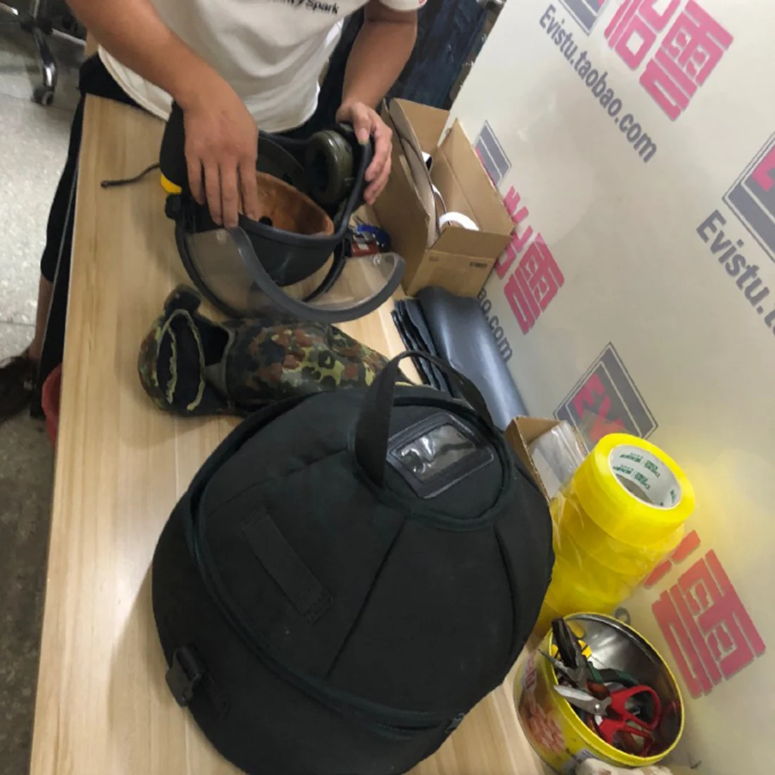 AM95 600D тканевая сумка для шлема Защитная сумка для переноски тактическая сумка для хранения шлема-L