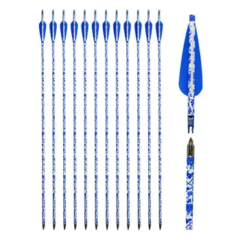 

12pk 30Inch Hunting Carbon Arrow with Removable Tips for Compound & Recurve Bow
