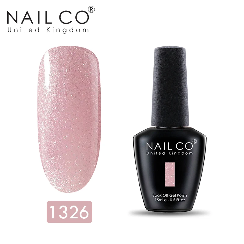 NAILCO серый лак для ногтей, 150 цветов, замачиваемый лак, Гель-лак, набор для маникюра, верхнее покрытие, гель для ногтей, 15 мл - Цвет: 1326