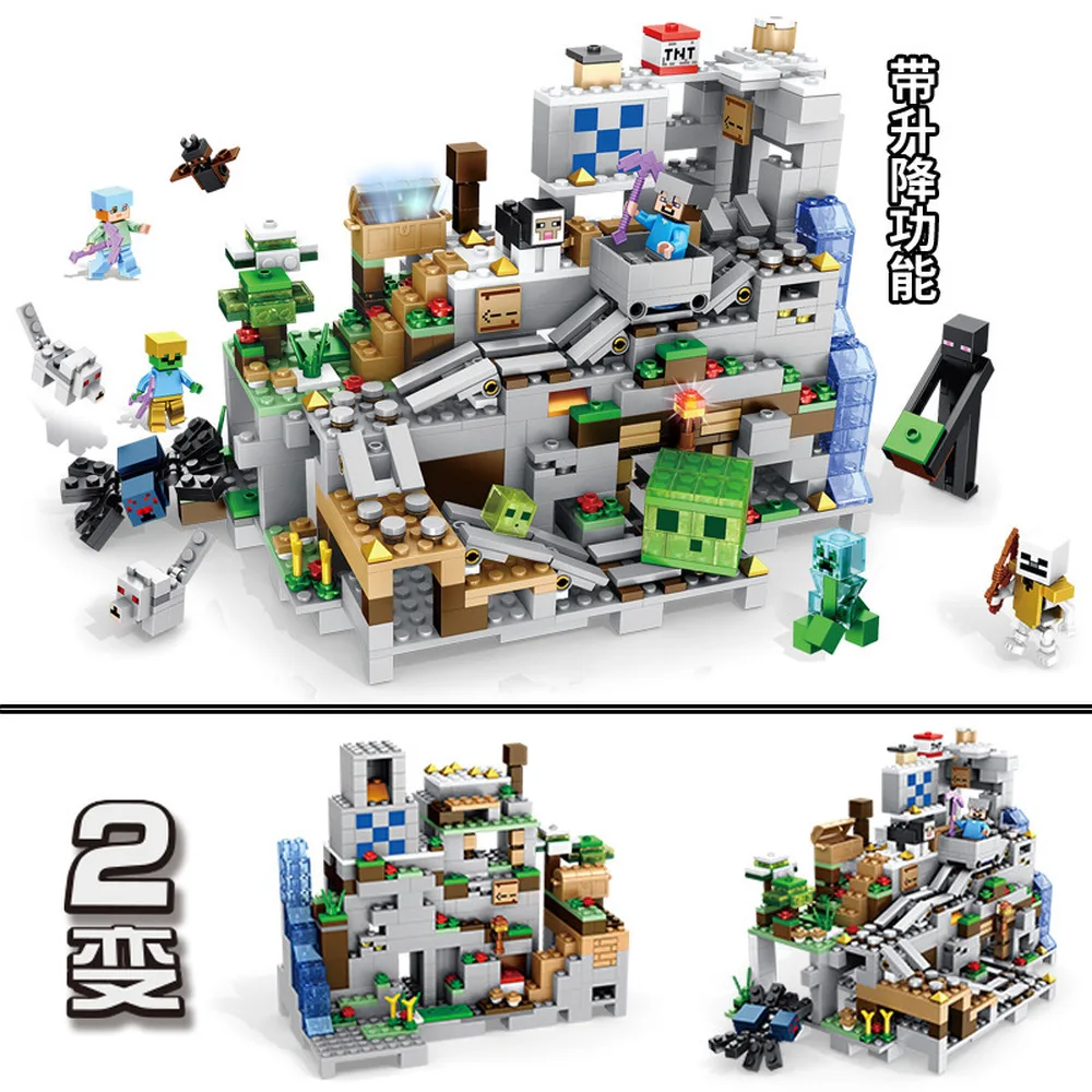 Совместим с Lepinedly Playmobil My World пещера светильник фигурки деревня в мире дракон 21137