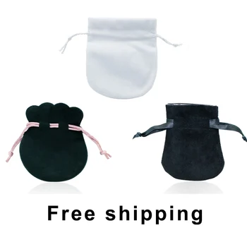 

RLLEN Original Charm Women's Ring Beaded Jewelry Black Protection Velvet Bag Simple Brand Gift Bag Factory Direct cloth bag