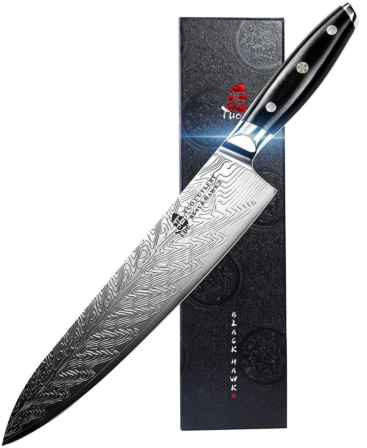 TUO Chef Knife Kitchen Knife 10 inch High Carbon Stainless Steel Pro Chef's  Knife with G10 Full Tang Handle Black Hawk S|Kitchen Knives| - AliExpress
