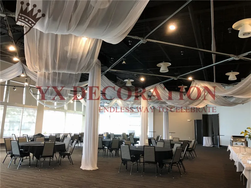 

3M Width Ice Silk Ceiling Drapery Roof Canopy Fabric Draping For Wedding Event Decoration