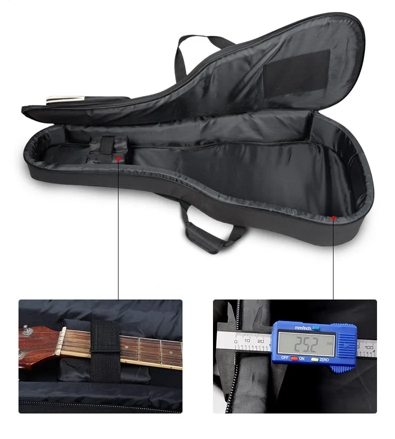 Добавить хлопок 4" Акустическая классическая гитара сумка чехол рюкзак Регулируемый плечевой ремень портативный утолщаются мягкий черный