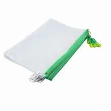 5 шт. белые пластиковые файлы ручка A4 Сумки для документов на молнии папки карманы