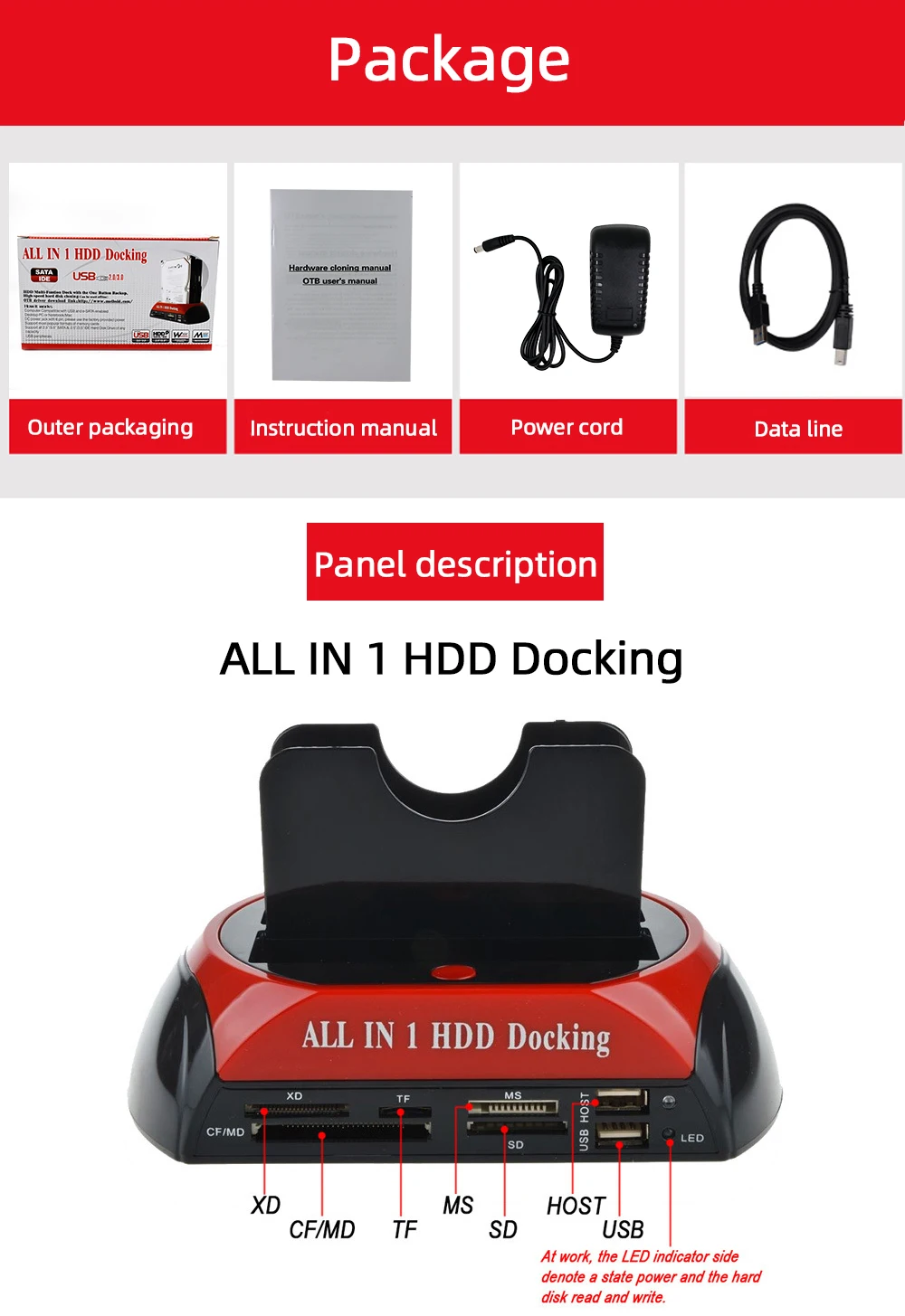 TISHRIC все в одном 3,5 2,5 док-станция AU Hdd Dual IDE SATA USB внешний HD корпус жесткий диск кардридер