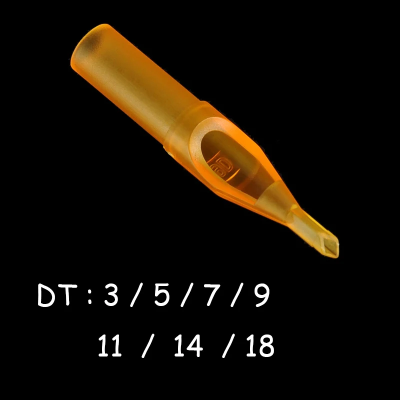 Disposable Tattoo Tips 50/100 Pcs Gold Shark Tattoo Nozzle Tips Tube