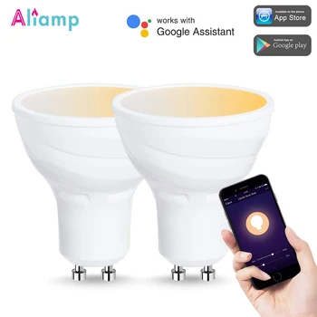 

Smart WiFi LED Bulb GU10 5W (50W Equivalent) White Ambiance Sport Track Lighting Compatible with Alexa,Google Assistant 2Pack