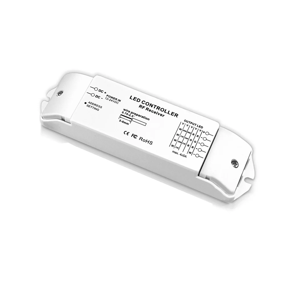 Bincolor T7+ R4M многозонный пульт управления CCT Max 4A* 5CH RF беспроводной пульт дистанционного управления с приемником для светодиодной ленты света, DC12V-24V - Цвет: R4M