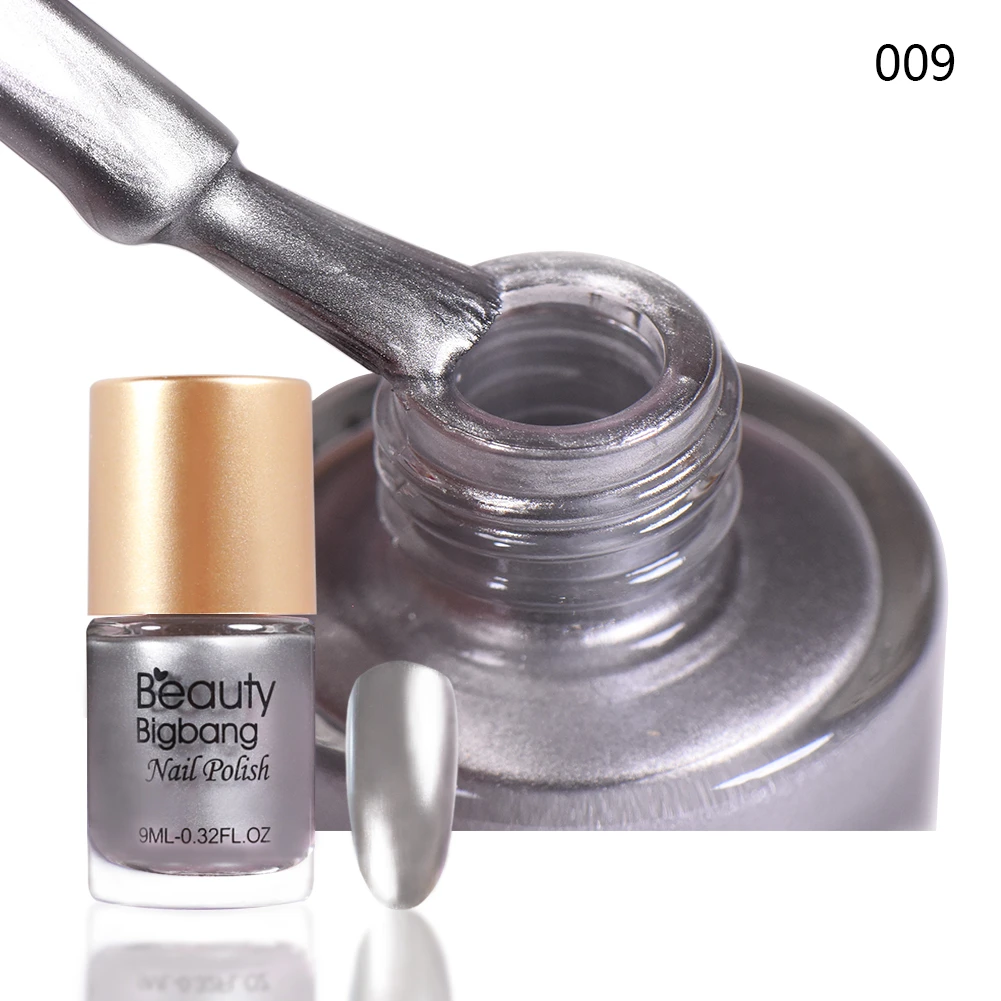 Beautybigbang Профессиональный лак для ногтей 9 мл зеркальный эффект металлический лак аксессуары для ногтей Серебряный Красный Цветной лак для ногтей набор - Цвет: 9A
