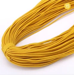 Vibrant High - Elastic Round Cord for DIY Crafts and Jewelry - 9 Yards (Gold yellow 9yards)