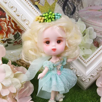 Dream Fairy 1/12 BJD кукла Додо кукла ob11 14 см мини-кукла 26 шарнир тела милый детский подарок игрушка Ангел сюрприз кукла - Цвет: Plumpy