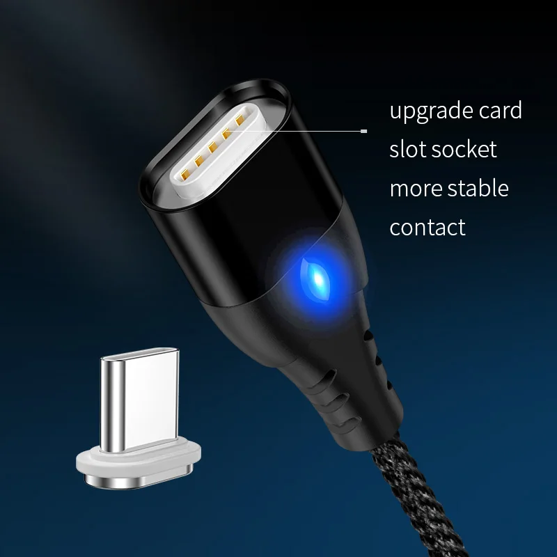 Кабель Micro USB, магнитное зарядное устройство, 1,5 м, для iPhone, samsung, Android, быстрая зарядка, магнитный кабель usb type-C, шнур для мобильного телефона