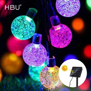 

H christmas decorations for home outdoor led solar string lights balls Fairy Holiday Decor lamp Waterproof Garden Solar light