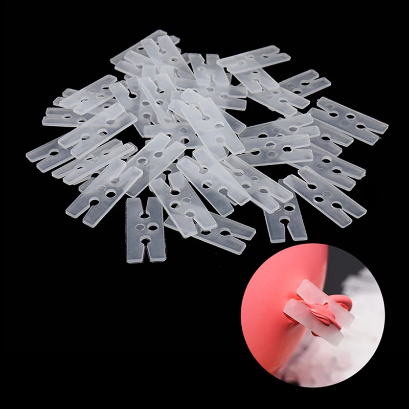 50PCS/Lot Useful "V" Shape Balloons Sealing Clip Ballon Buttons Clips Wedding/Birthday/Christmas Party Decoration Supplies