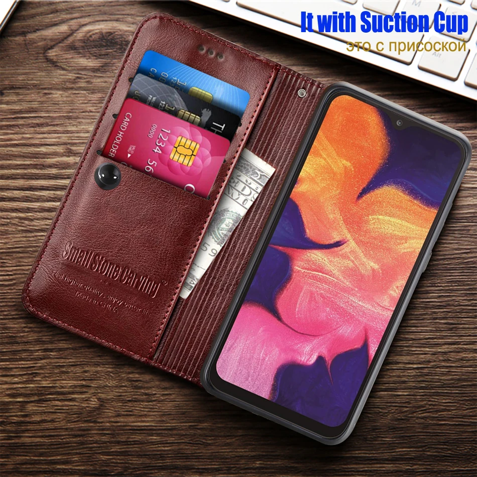 Phone Case Leather Case Leather Phone Case For Samsung Galaxy A10 Crocodile texture leather Cover