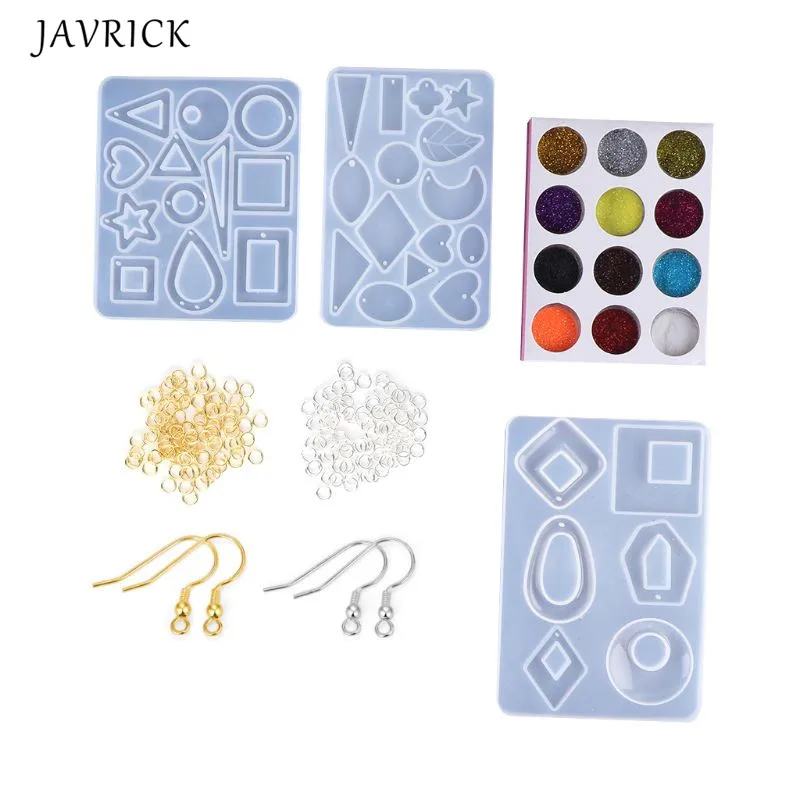 

1 Set Fashion DIY Crystal Epoxy Mould Traditional Necklace Pendant Earrings Jewelry Making Silicone Mold Material