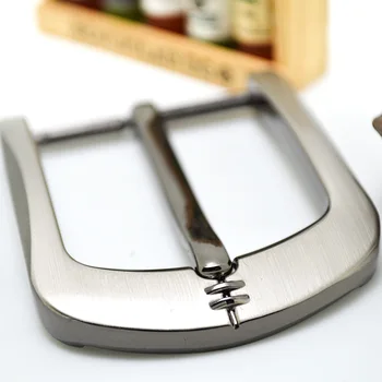 

40mm Metal Belt Buckle Brushed Men's End bar Buckle Single Pin Belt Half Buckle Leather Craft Jeans Belt Webbing Accessories