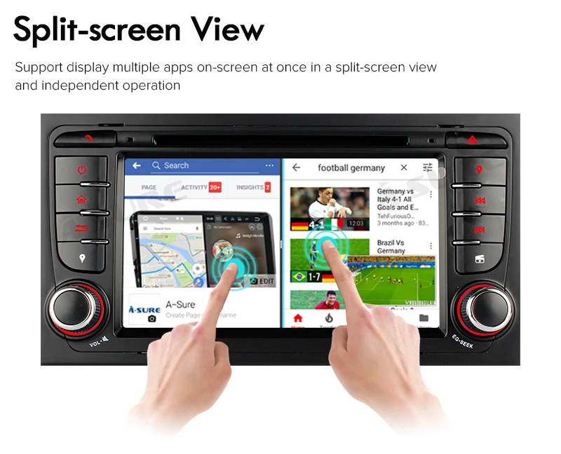 Sale A-Sure 2 Din 4G RAM 8 Core Car Android 9.0 Auto Radio DVD Player Navigation For Audi A4 S4 RS4 8E 8F B9 B7 SEAT EXEO (2002-2012) 15
