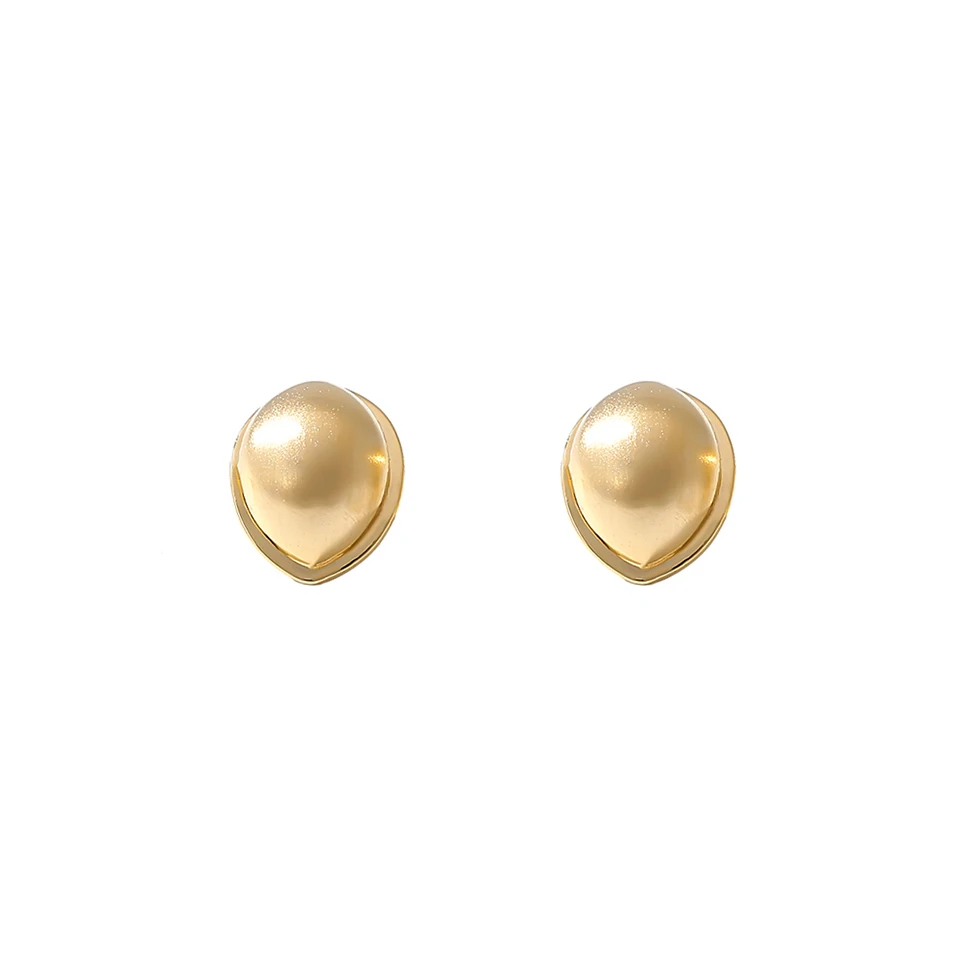 YMYW Temperament Metal Waterdrop Stud Earrings Golden Silvery Brand Minimalist Fashion Copper Earrings Brincos Bijoux High-grade