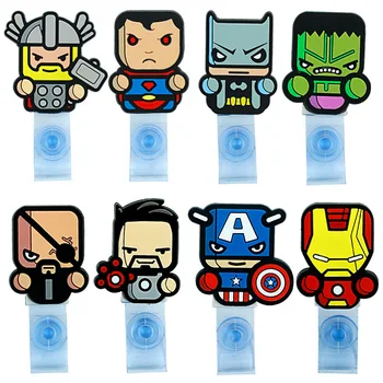 

8pcs/set Plastic Hot Sales Cute Cartoon Badge High Quality Badge Business Card Clip Badge Student Nurse ID Business Card