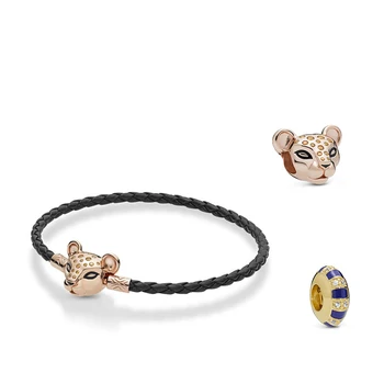 

Summer New Style Fashion High Quality S925 Sterling Silver Rose Lioness Charm Suitable for Women Bracelet Bracelet DIY Jewelry
