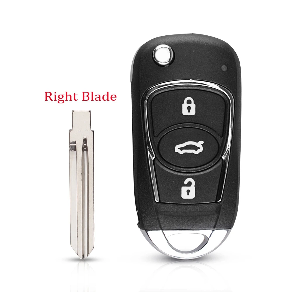 Right Blade KEYYOU 10X 3BTN модифицированный флип-пульт дистанционного ключа чехол для Kia K2 K5 Rio 3 Picanto Cerato Sportage для hyundai I30 I40 I20 IX35 - Количество кнопок: Right Blade
