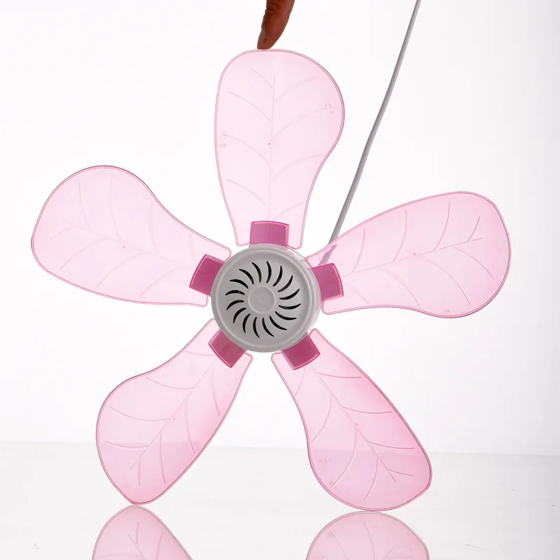 Mini Fan Students Dormitory Household Fan Five Leaves Mosquito Net Mute Small Ceiling Fan
