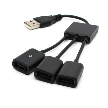 

USB 2.0 to 3 Ports USB Hub data Cable Bus power For Laptop Macbook Notebook PC & Mouse & Flash Disk