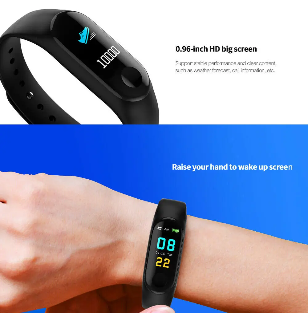 Модные Смарт-часы спортивные трекер кровяное давление сна HeartRate браслет