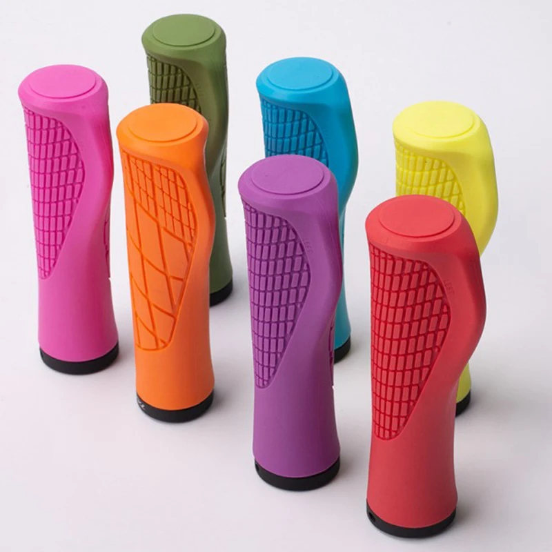 Bike Silicone Handle Cover 1Pair MTB Mountain Road Bicycle Handlebar Grip Cover Anti-slip Strong Support Single Locking Ha