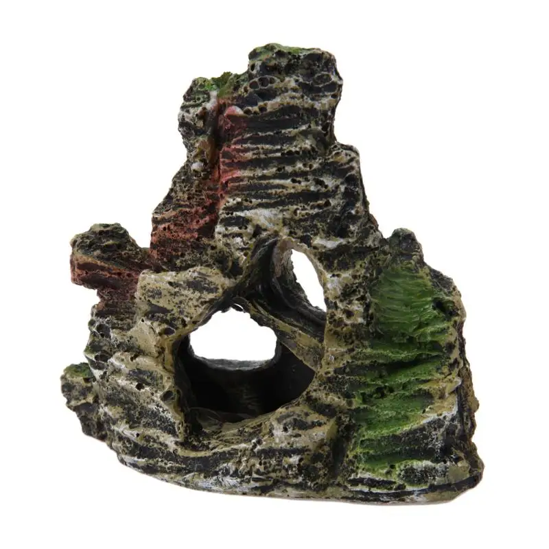 Аквариум с видом на горы Rockery потайная пещера дерево аквариум декоративное украшение