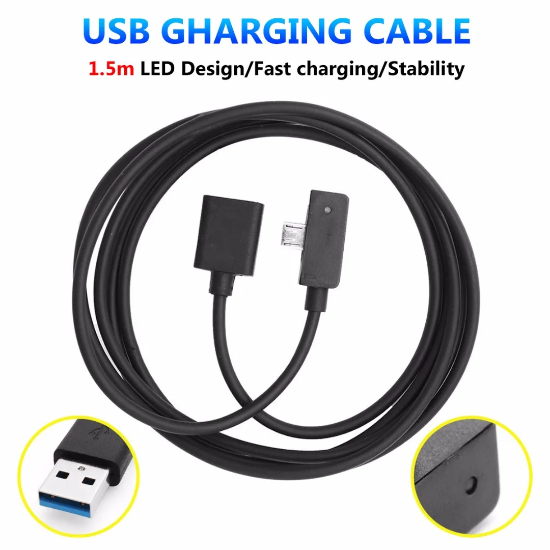 2019 novo 20awg 2.5a 1.5 m 5ft micro cabo de carregamento usb led indicador design para microsoft surface 3 linha carga usb cabo