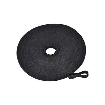 

uxcell 1 Roll Reusable Cable Ties, Hook and Loop Cord Strap, 27 Yard Length X 0.5 Inch Wigth Black for TV cables, Microphone
