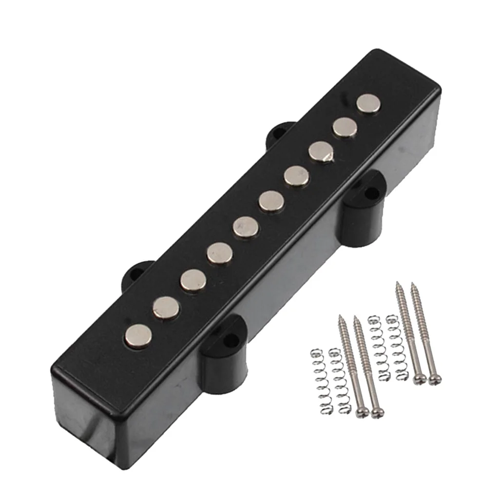 2Pcs Guitar Double Coil Bridge And Neck Pickup Pickup Set For 5 String E-Bass, Black