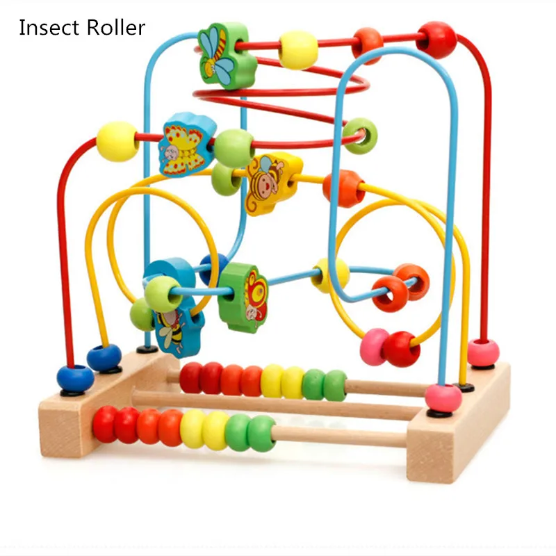Деревянный шарик лабиринт игрушка Монтессори фрукты американские горки Развивающие детские математические игрушки для детей PHOOHI