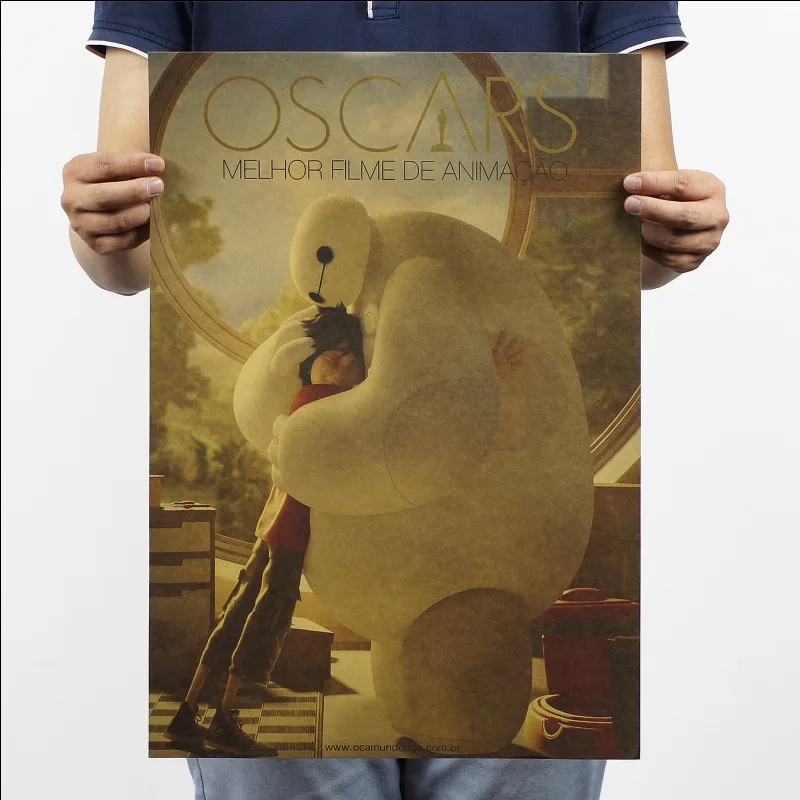 Big Hero 6 Baymax винтажный постер из крафт-бумаги для фильмов карта школьная настенная