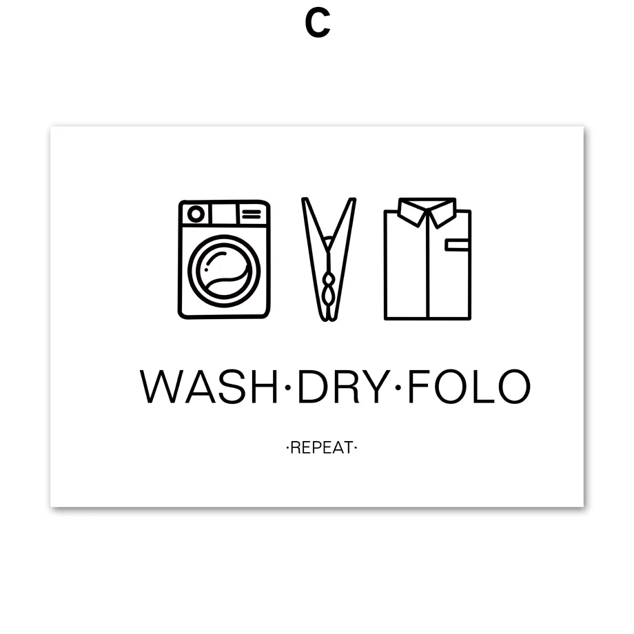 Wash-Dry-Fold-Iron-Laundry-Sign-Black-White-Wall-Art-Canvas-Painting-Nordic-Posters-And-Prints (5)