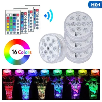 

Underwater Light RGB Waterproof LED Super Bright Swimming Pool Pond Aquarium LED Lamp Battery Powered With IR Remote