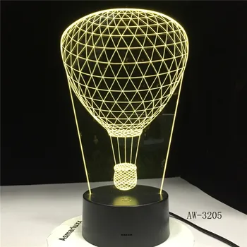 

Balloon Shape 3D Led USB Night light Table Lamp Colors Gradient Creative Luminaria Optical Illusion Lamp Decorative Gift AW-3205