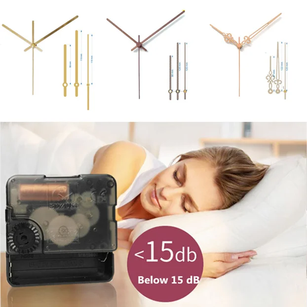 10sets/lot Japan Silent 12inch Wall Clock Quartz Movement Mechanism Wooden hands Clock pointers Repair Kit Tool Set decoration