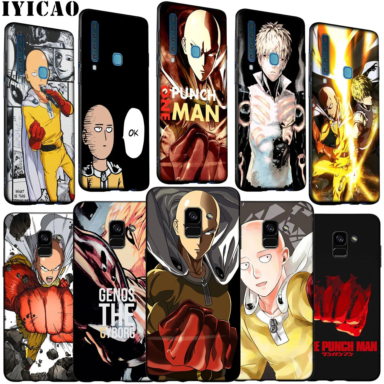 ONE PUNCH MAN Anime Soft Silicone Phone Case for Samsung Galaxy A6 A7 A8 A9 2018 A3 A5 2016 2017 Note 9 8 10 Plus |