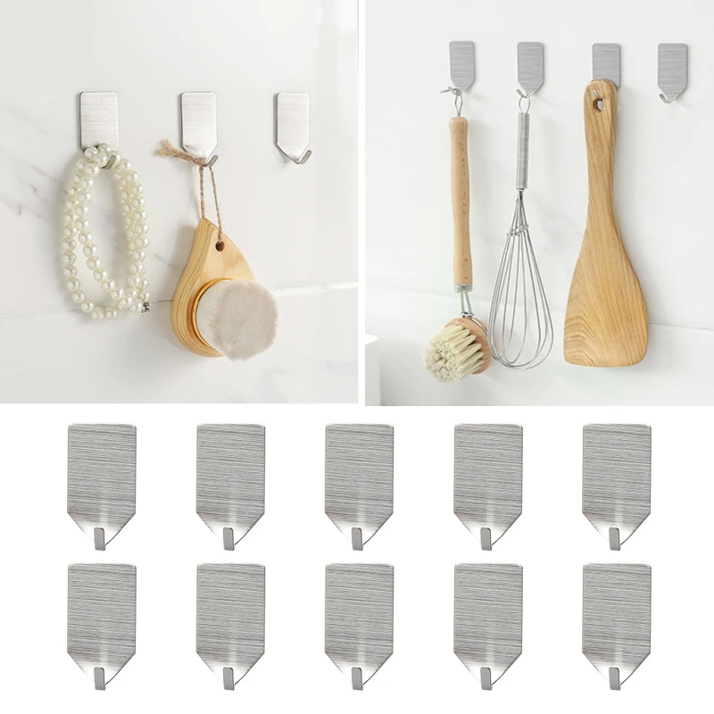 

10PCS Strong Hook White Plastic Sticky Hook Strong Sticky Hook Wall Mount Suction Cup Wall Hook Kitchen Bathroom Accessories