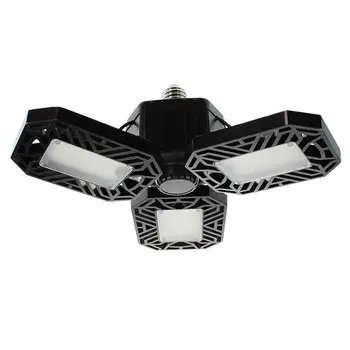 

60W folding deformable garage three leaf light Folding high bay light Plastic Aluminum Home Industrial venues Workplace