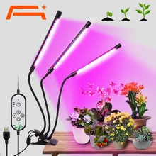 A+ LED Grow Light ,USB Port Full Spectrum Dimmable Grow Lamp with 3 Modes Timing Function for Indoor Plants