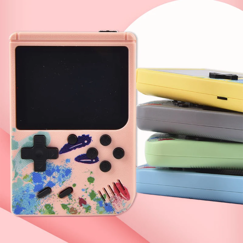 Colorful Retro Portable Mini Handheld Video Game Console 8-Bit 3.0 Inch Color LCD Kids Color Game Player Built-in 400 games