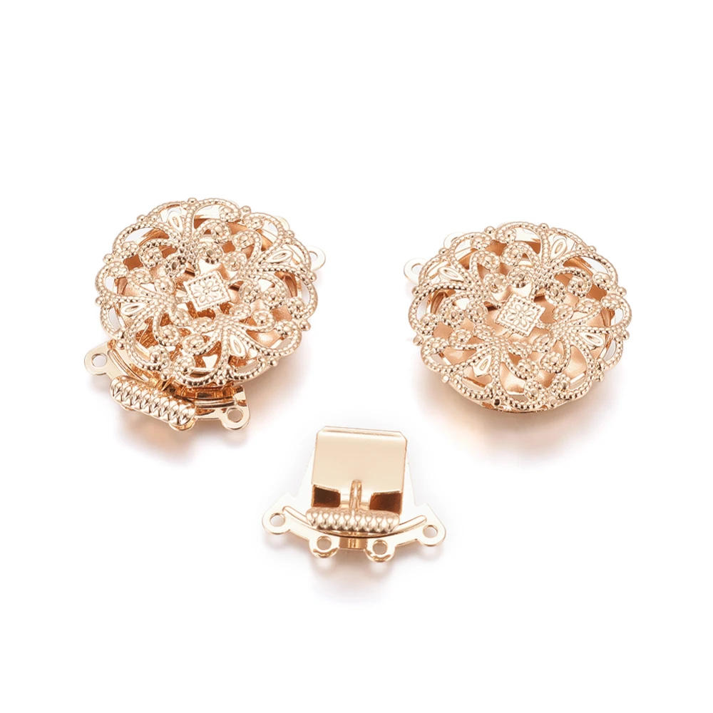 10Set Brass Box Clasps Multi-Strand Clasps For DIY Making Bracelets Necklaces Jewelry End Connector Accessories Supplies
