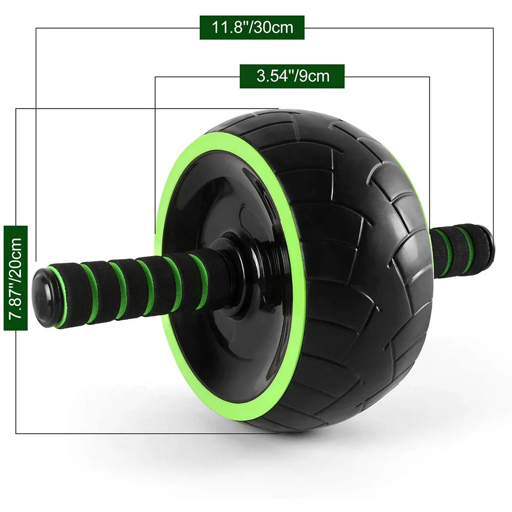 AB Wheel Roller Set with Push Up Bars Gliding Discs Jump Rope Hand Exerciser Pad Home Gym Workout Equipment for Body Training
