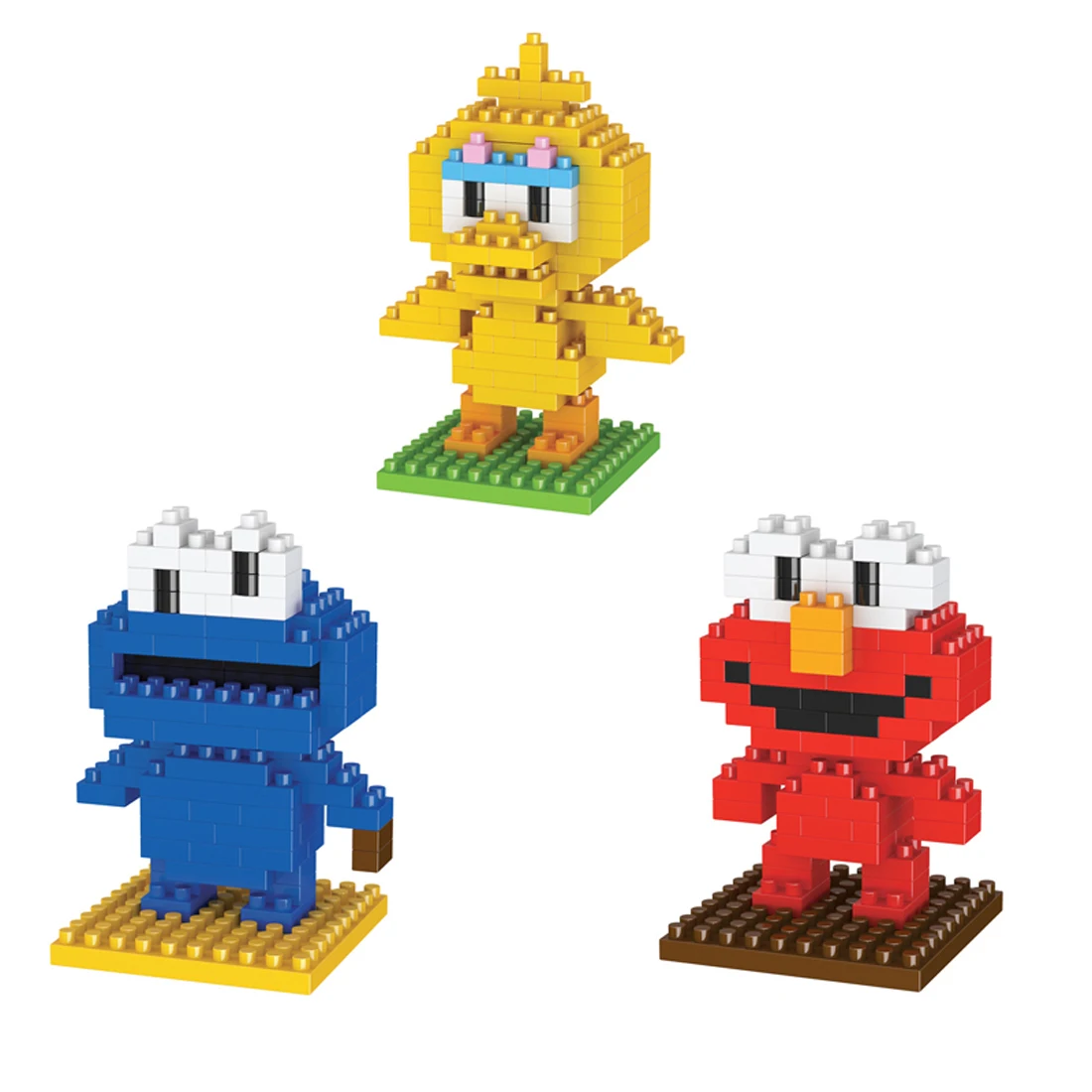 

hot LegoINGlys creators cartoon Sesame Street figures ELMO BIG BIRD COOKIE MONSTER mini micro diamond building blocks model toys