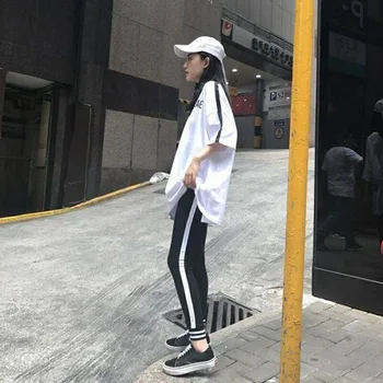 

2Pcs Women Set Wear Tshirt Suit Top+Pants Short Sleeve Tracksuit Sports Suits